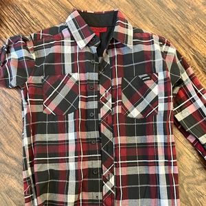 Boys Plaid Button Down Shirt Size 6